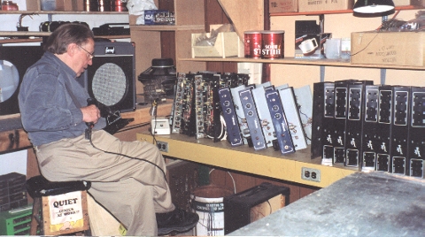 "Gar" Gillies at his Shop