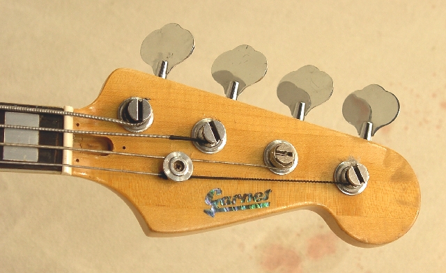 Garnet Jazz Bass Headstock